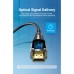 Кабель мультимедийный HDMI to HDMI 30.0m V2.0 Optical 4K 60Hz 18Gbps Dolby 7.1 PVC Black Zinc Alloy VENTION (ALABT)