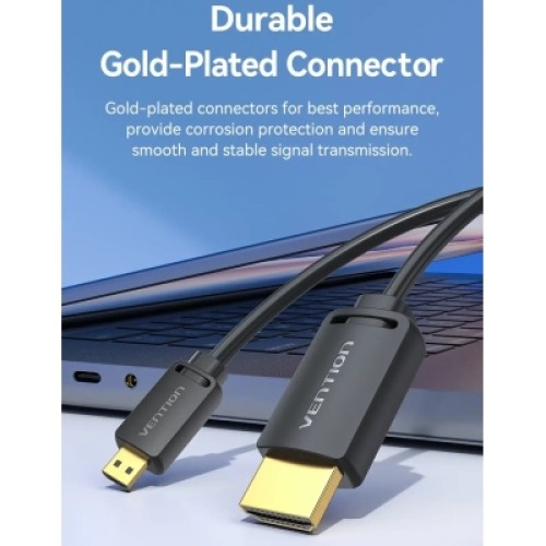 Кабель мультимедийный HDMI A to HDMI C (mini), 1.5m V2.0 4K 60Hz 18Gbps HDR Dolby Vention (AGHBG)