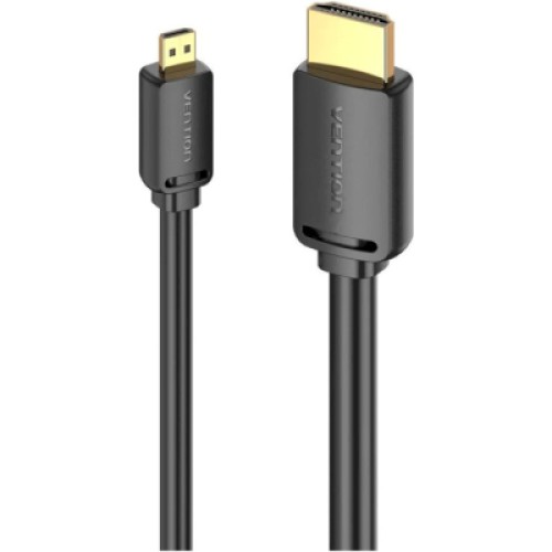 Кабель мультимедийный HDMI to Micro HDMI 1.5m V2.0 4K 60Hz 18Gbps HDR Dolby VENTION (AGIBG)