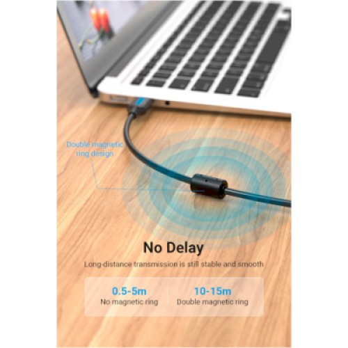 Кабель для принтера USB 2.0 AM/BM 1.0m 480Mbps PVC black Vention (COQBF)