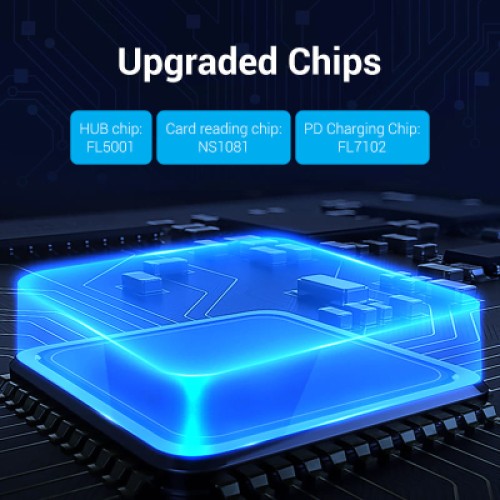 Концентратор Vention USB 3.1 Type-C to 3хUSB 3.0/TF/SD/PD 87W 6-in-1 (TGRHB)