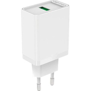 Зарядное устройство Vention 1xUSB 18W (USB-A) QC3.0 white (FABW0-EU)