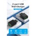 Зарядное устройство Vention 2xUSB 36W (2xUSB-A) QC3.0 black (FBAB0-EU)