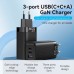 Зарядное устройство Vention 3xUSB 65W (2xUSB-C+USB-A) PD3.0+QC4.0 black (FEDB0-EU)