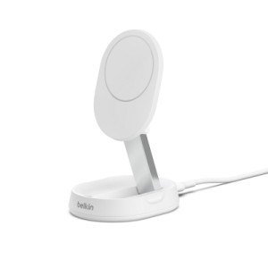 Зарядное устройство Belkin 15W Magnetic Stand Qi2 white (WIA008BTWH)