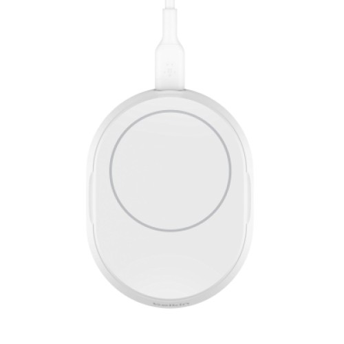 Зарядное устройство Belkin 15W Magnetic Stand Qi2 white (WIA008BTWH)