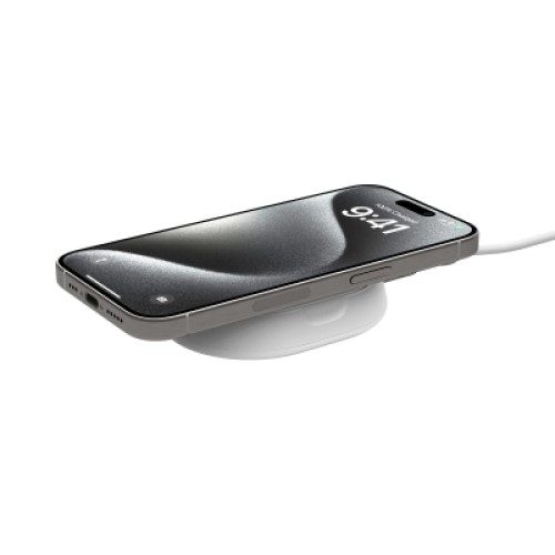 Зарядное устройство Belkin 15W Magnetic Stand Qi2 white (WIA008BTWH)