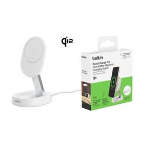 Зарядное устройство Belkin 15W Magnetic Stand Qi2 white (WIA008BTWH)
