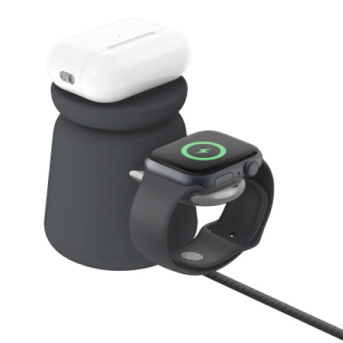 Зарядное устройство Belkin 2in1 MagSafe iPhone/Watch/AirPods Charcoal Mass (WIZ020VFH36)