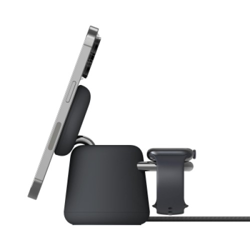 Зарядное устройство Belkin 2in1 MagSafe iPhone/Watch/AirPods Charcoal Mass (WIZ020VFH36)
