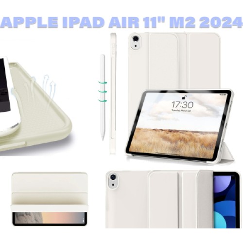 Чехол для планшета BeCover Tri Fold Soft TPU Silicone Apple iPad Air 11" M2/M3 (2024/2025) Beige (711735)