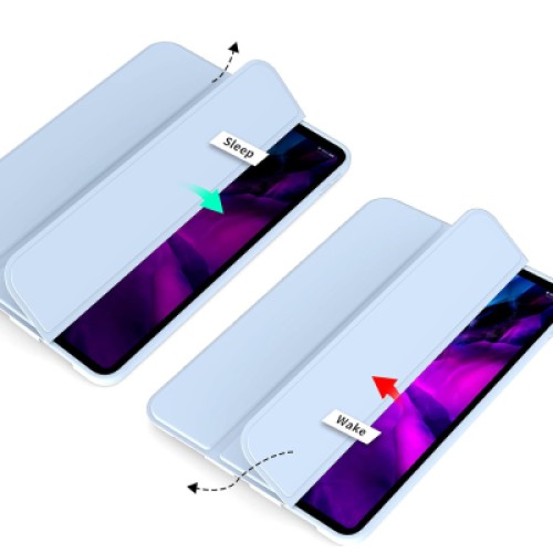 Чехол для планшета BeCover Tri Fold Soft TPU Silicone Apple iPad Air 13" M2/M3 (2024/2025) Light Blue (711741)