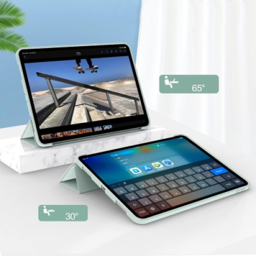 Чехол для планшета BeCover Tri Fold Soft TPU Silicone Apple iPad Air 13" M2/M3 (2024/2025) Light Green (711742)