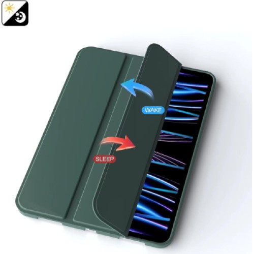 Чехол для планшета BeCover Tri Fold Soft TPU Silicone Apple iPad Pro 11" M4 2024 Dark Green (711746)