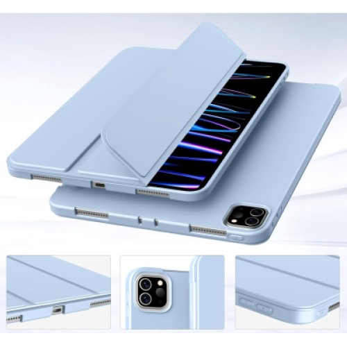 Чехол для планшета BeCover Tri Fold Soft TPU Silicone Apple iPad Pro 11" M4 2024 Light Blue (711748)