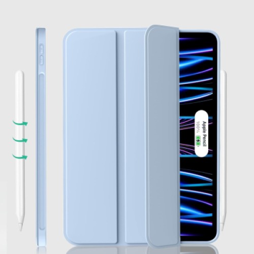 Чехол для планшета BeCover Tri Fold Soft TPU Silicone Apple iPad Pro 11" M4 2024 Light Blue (711748)