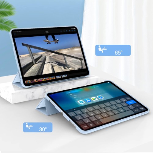 Чехол для планшета BeCover Tri Fold Soft TPU Silicone Apple iPad Pro 13" M4 2024 Light Blue (711753)