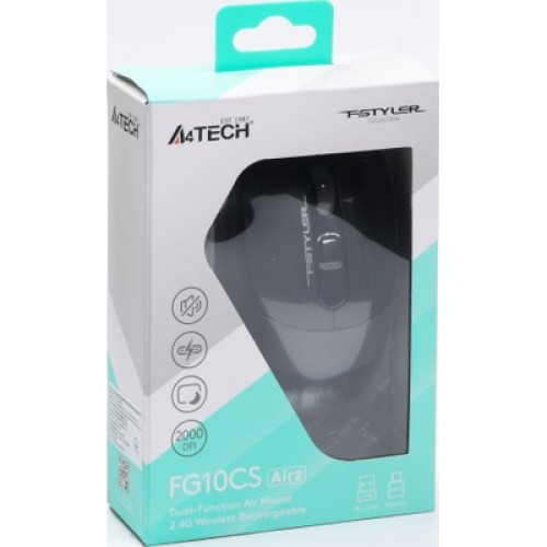 Мышка A4Tech FG10CS Air2 Wireless Stone Grey (4711421997904)