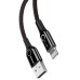 Дата кабель USB 2.0 AM to Lightning 1.0m 2A C-shaped Black Baseus (CALCD-01)