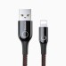 Дата кабель USB 2.0 AM to Lightning 1.0m 2A C-shaped Black Baseus (CALCD-01)