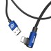 Дата кабель USB 2.0 AM to Lightning 1.0m 2A MVP Elbow Blue Baseus (CALMVP-03)
