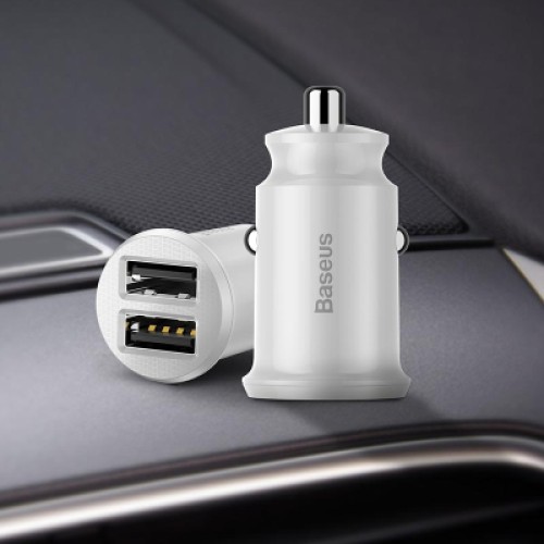 Зарядное устройство Baseus Grain Metal 3.1A/2USB White (CCALL-ML02) Зарядное устройство Baseus Grain Metal 3.1A/2USB White (CCALL-ML02)