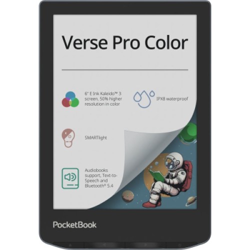 Электронная книга Pocketbook 634K3 Verse Pro Color, StormySea (PB634K3-1-CIS)