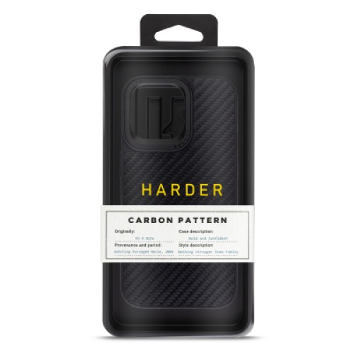 Чехол для мобильного телефона Harder Carbon Pattern Apple iPhone 15 Pro Max Black (ARM76778)