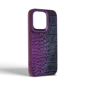 Чехол для мобильного телефона Harder Glamorous Croco Apple iPhone 15 Pro Dark Purple (ARM76763)