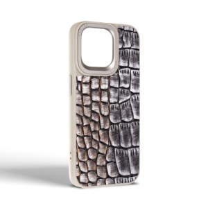 Чехол для мобильного телефона Harder Glamorous Croco Apple iPhone 15 Pro Max Grey Gold (ARM76766)
