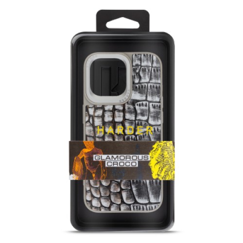 Чехол для мобильного телефона Harder Glamorous Croco Apple iPhone 15 Pro Max Grey Gold (ARM76766)