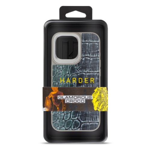 Чехол для мобильного телефона Harder Glamorous Croco Apple iPhone 15 Pro Max Grey Green (ARM76765)