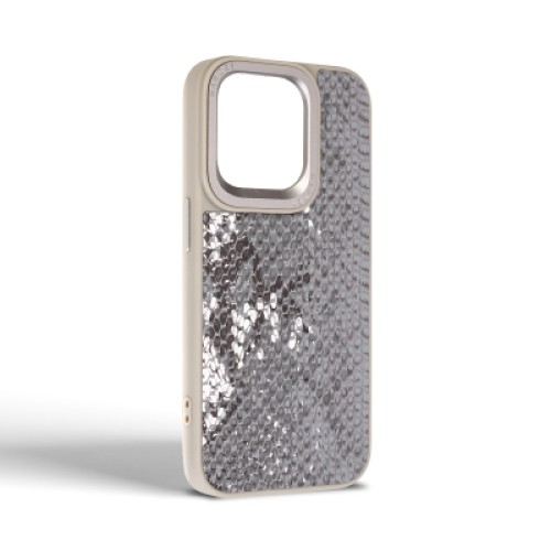 Чехол для мобильного телефона Harder Snake Pattern Apple iPhone 15 Pro Grey Silver (ARM76798)