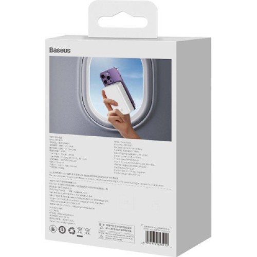 Батарея универсальная Baseus Magnetic Mini 20000mAh 20W, White (P10022102212-01 / PPCXM20)