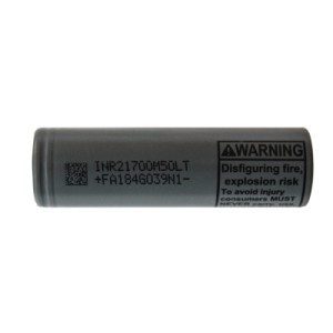 Аккумулятор 21700 5000mAh, 7.2(14.4)A, 4.2/3.69/2.5V, Gray LG (INR21700-M50LT / 26912)