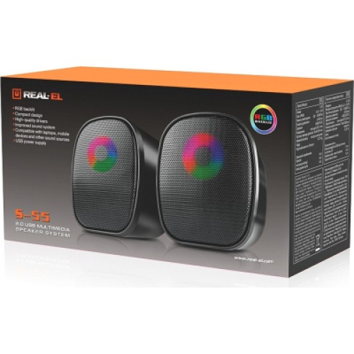 Акустическая система REAL-EL S-55 Black (EL121100014)
