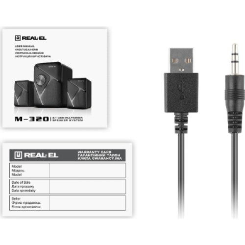 Акустическая система REAL-EL M-320 Black (EL121300014)