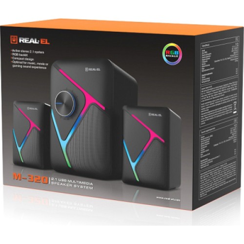 Акустическая система REAL-EL M-320 Black (EL121300014)