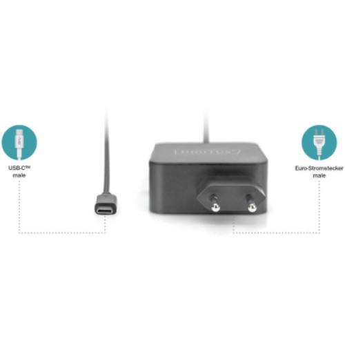 Блок питания к ноутбуку Digitus 65W USB-C (DA-10071)