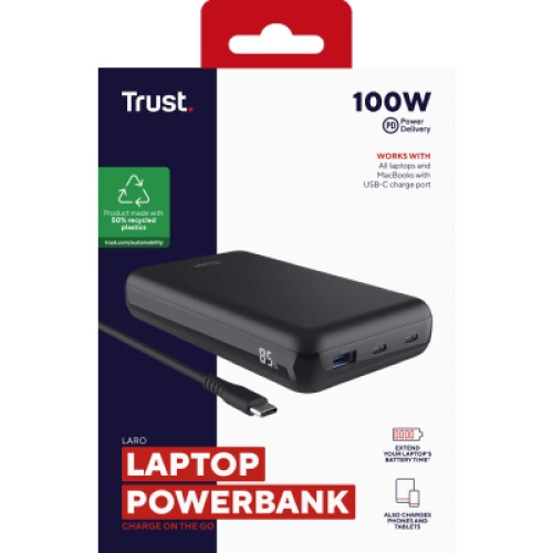 Батарея универсальная Trust 20000mAh Laro 100W PD/3.0 QC/3.0 (25240_TRUST)