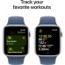 Смарт-часы Apple Watch SE 2024 GPS 40mm Silver Aluminium Case with Denim Sport Band - S/M (MXEC3QH/A)