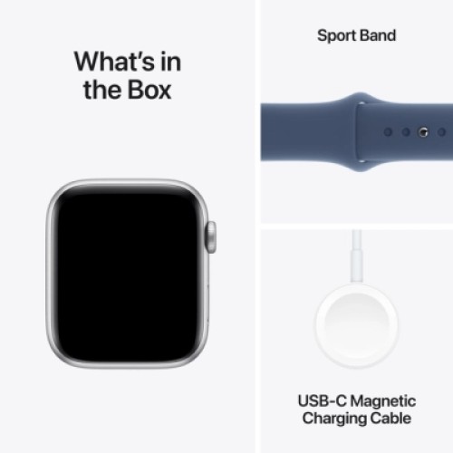 Смарт-часы Apple Watch SE 2024 GPS 40mm Silver Aluminium Case with Denim Sport Band - S/M (MXEC3QH/A)