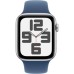 Смарт-часы Apple Watch SE 2024 GPS 40mm Silver Aluminium Case with Denim Sport Band - M/L (MXED3QH/A)