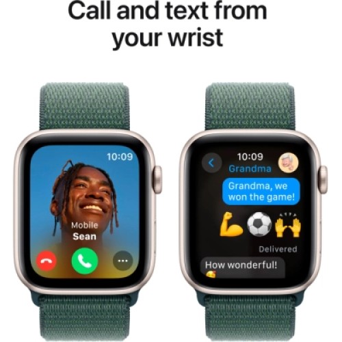 Смарт-часы Apple Watch SE 2024 GPS 40mm Starlight Aluminium Case with Lake Green Sport Loop (MXEH3QH/A)