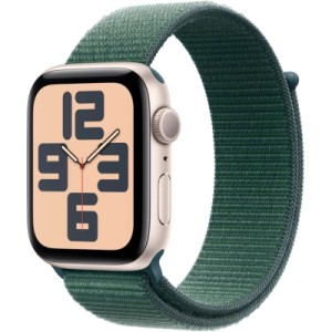 Смарт-годинник Apple Watch SE 2024 GPS 40mm Starlight Aluminium Case with Lake Green Sport Loop (MXEH3QH/A)