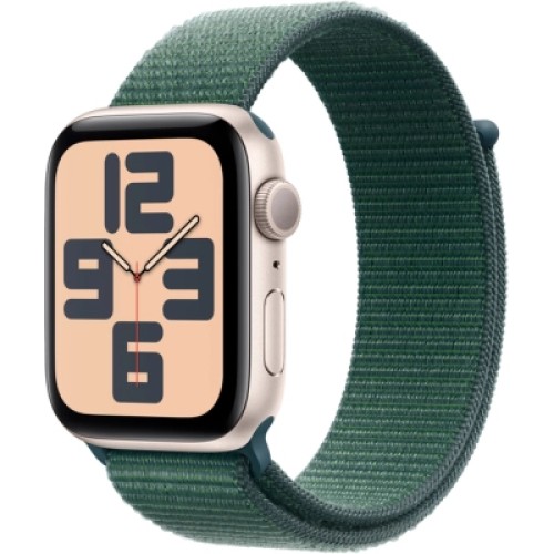 Смарт-часы Apple Watch SE 2024 GPS 40mm Starlight Aluminium Case with Lake Green Sport Loop (MXEH3QH/A)