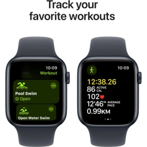Смарт-часы Apple Watch SE 2024 GPS 44mm Midnight Aluminium Case with Midnight Sport Band - M/L (MXEK3QH/A)