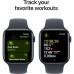 Смарт-часы Apple Watch SE 2024 GPS 44mm Midnight Aluminium Case with Midnight Sport Band - M/L (MXEK3QH/A)
