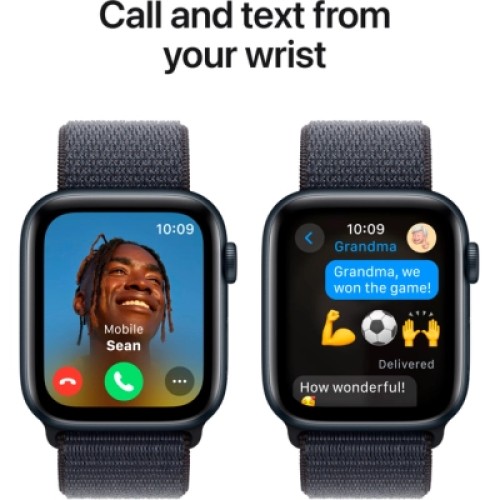 Смарт-часы Apple Watch SE 2024 GPS 44mm Midnight Aluminium Case with Ink Sport Loop (MXEP3QH/A)