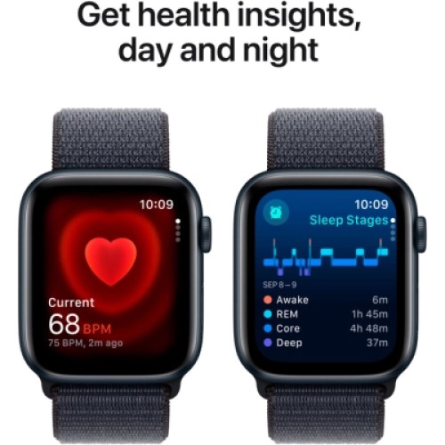 Смарт-часы Apple Watch SE 2024 GPS 44mm Midnight Aluminium Case with Ink Sport Loop (MXEP3QH/A)